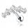  HELIX LABRET OHRRING ZIRKONIA SILBER TITAN 1,2/6