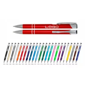 Cosmo Werbekugelschreiber aus Metall mit Gravur, 100 Stk