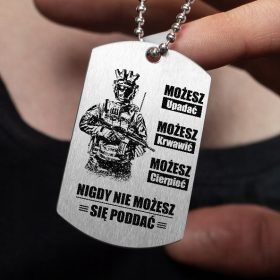    Militärische Motivations-Erkennungsmarke aus Titan mit KOSTENLOSER GRAVUR