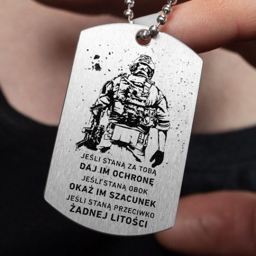  Titan-Militär-Erkennungsmarke Without Mercy mit KOSTENLOSER GRAVUR