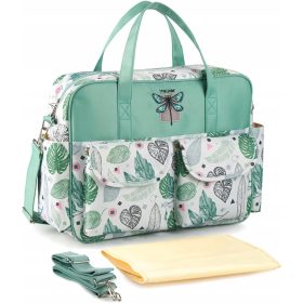    KINDERWAGEN-ORGANISATOR-TASCHE FÜR MUTTER, VATI, MUSTER, FARBEN, FLAMMENBLÄTTER 3in1