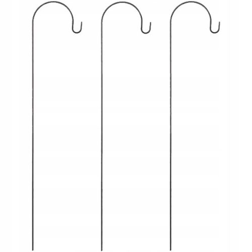  STANGE MIT HAKEN, GARTENHÄNGER AUS METALL, h=120 cm