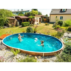 Kanadischer ovaler Pool Eleston 550 x 370 cm