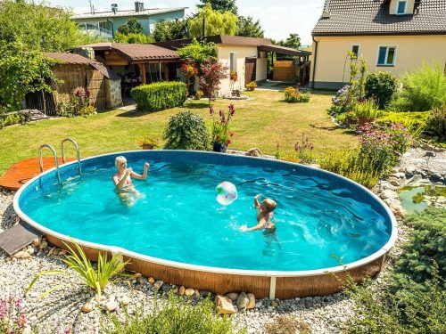 Kanadischer ovaler Pool Eleston 550 x 370 cm