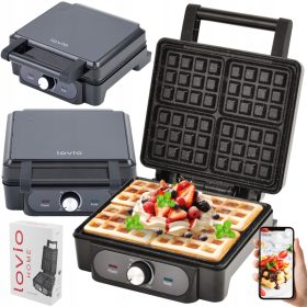  Lovio Waffeleisen Waffeleisen LVWF001BK 2000 W schwarz