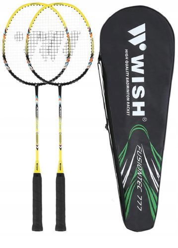 Ein Satz Schläger mit einem Federball WISH FUSIONTEC 777K