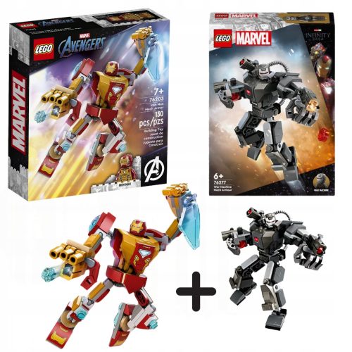  LEGO Super Heroes 76203000 LEGO MARVEL AVENGERS 76203 MECHANISCHE RÜSTUNG + LEGO Super Heroes 76277 Kriegsmaschinen-Mech-Rüstung