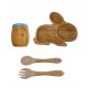  Set mit Saugnapf + Becher + Bambusbesteck 6m+ BLW Chichi