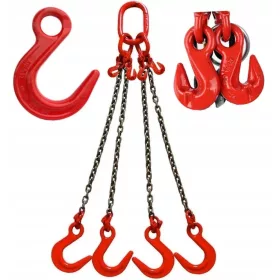   EINZELNE KETTE 4C 2,36T 1,5M CONTAINERHAKEN + VERKÜRZUNGSHAKEN CE