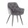  GEPOLSTERTER, GESTEPPTER STUHL FÜR DAS WOHNZIMMER, DAS ESSZIMMER, GRACE GREY VELOURS