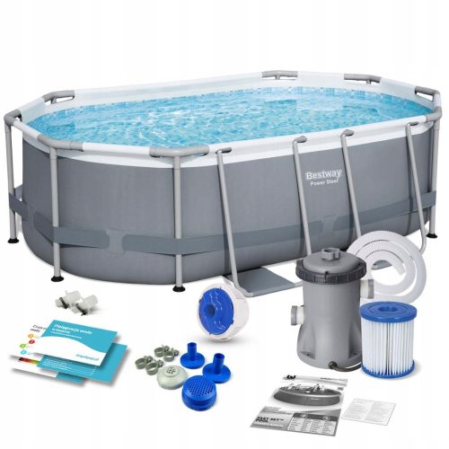 Bestway ovaler Rahmenpool 305 x 200 cm