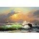 Bilder an der Wand LEINWANDGEMÄLDE SONNENUNTERGANG AM MEER GROSS 100 x 70 FÜR DAS SCHLAFZIMMER, WOHNZIMMER