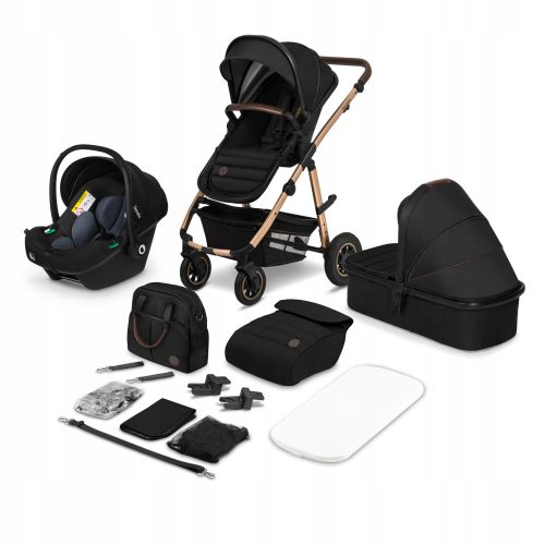  Lionelo AMBER 3IN1 2023 tiefer Kinderwagen Schwarzer Onyx Schwarzer Onyx