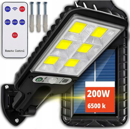  LED-Straßenleuchte 200 W 6000 lm solarbetrieben
