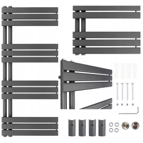    Aquabad Wasserbadheizkörper 688 W 500 x 1150 mm Anthrazit, Schwarz, Grau