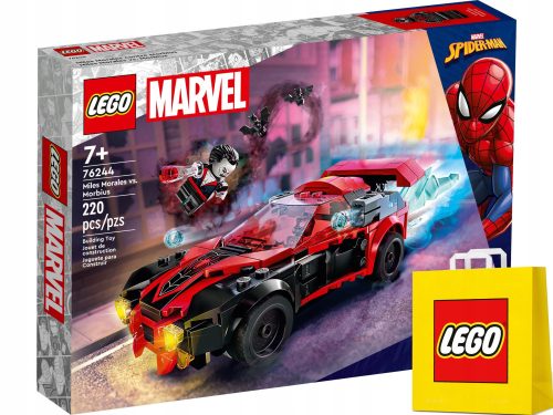  LEGO Super Heroes 76244 Miles Morales vs. Morbius + VP LEGO Papiertüte mittel 41cmx34cmx11cm GESCHENKTÜTE