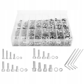   EDELSTAHL-SECHSKANTSCHRAUBEN-SATZ 520 STÜCK M3 M4 M5 M6 + BOX