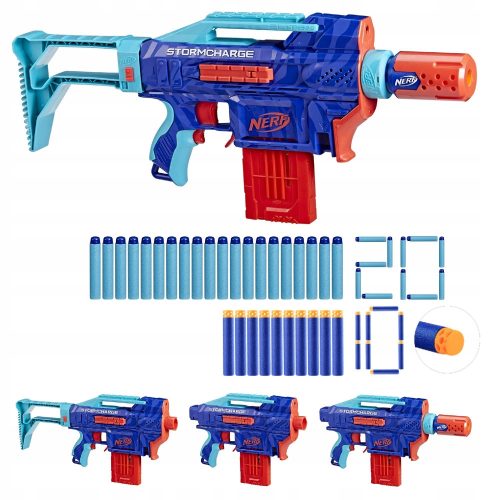  NERF ELITE 2.0 RIFLE GUN STORMCHARGE WILD EDITION SET + ARROTS + Gun Waffle Darts für Nerf für Nerf N-Strike Elite Darts für Nerf 10