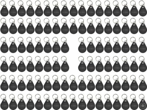 Set mit 100 Stück Proximity-Schlüsselanhänger, 125-kHz-RFID-Tag, grau. Qualität!