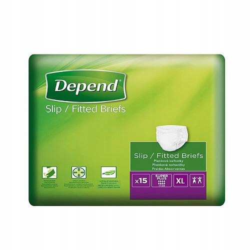  DEPEND SLIP Super Plus Größe L Erwachsenenwindeln, 15 Stk