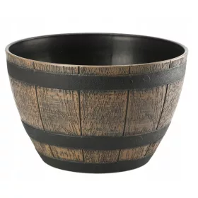    Blumentopf Galicja, 50 cm x 50 x 32 cm, Durchmesser 50 cm, Kunststoff in Braun- und Beigetönen