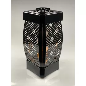  GLAMOUR RATTAN SCHWARZE GRIT-LATERNE