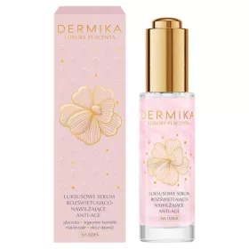    Dermika Luxury Placenta, luxuriöses, aufhellendes und feuchtigkeitsspendendes Anti-Age-Serum für den Tag, 30 ml