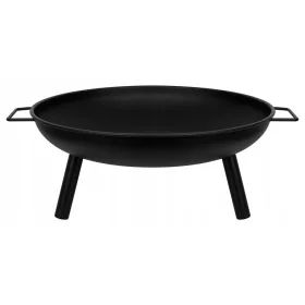    GROSSER GARTEN-FEUERSCHALE-GRILLEN 60 CM GUSSEISEN-RUNDER GRIFF