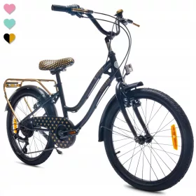  Sun Baby Heart Fahrrad 20" Schwarz, Gold