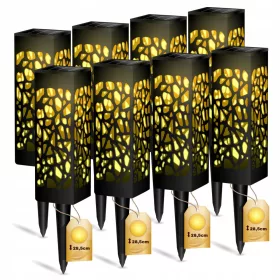  Einbau-Solarleuchte NNLED schwarz 39,5 cm 8 Stk.