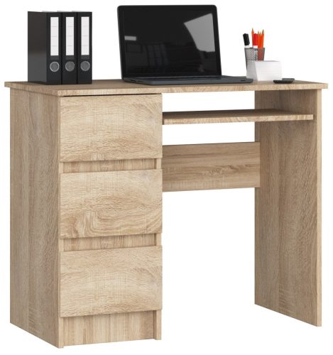  Rechteckiger Schreibtisch Chord A-6 Links 90 x 50 x 77 cm Sonoma-Eiche