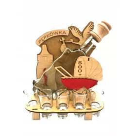  Alkoholkaraffe, Gläser, Geschenk zur Geburt, Babyparty