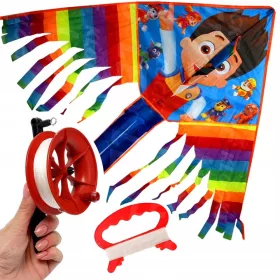   GROSSER PAW Patrol KITE 150 cm + KOSTENLOSE Angelschnur 40 m XXL-Rolle
