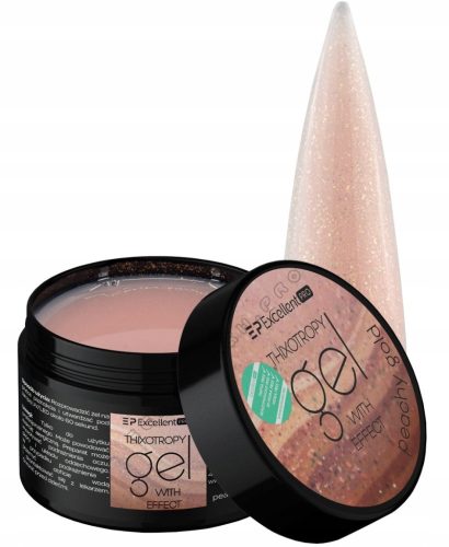  Ausgezeichnetes PRO Thixotropy LED-UV-Gel mit Effekt Peachy Gold 15g