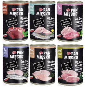  Pfannenfleisch für Katzen Schweinefleisch mit Hirsch 400g