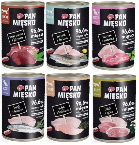  Pfannenfleisch für Katzen Schweinefleisch mit Hirsch 400g