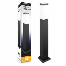    Quadratischer NNLED-Lichtmast, integrierte LED-Quelle, 65 cm, schwarz