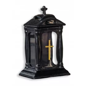  Kapellenkerze aus Keramik, schwarz