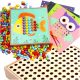  Puzzle-Knopf-Handtraining-Mosaik Holz-Montessori-Pilze
