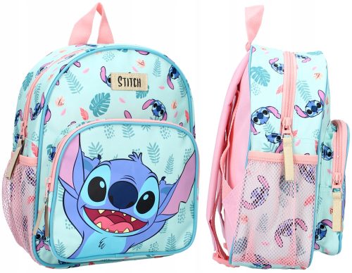  Kindergartenrucksack mit einem Fach, Lilo und Stitch Vadobag, Jungen, Mädchen, Blautöne, Rosatöne, Mehrfarbig