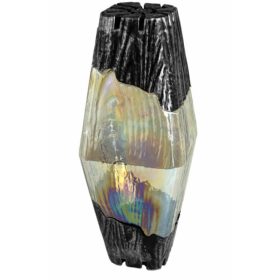  HEBE hohe Kerze, Regenbogen SILBER, Höhe 38cm