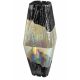  HEBE hohe Kerze, Regenbogen SILBER, Höhe 38cm