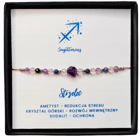    Sternzeichen-Armband SCHÜTZE AMETHYST BERGKRISTALL SODALIT ARIANNA