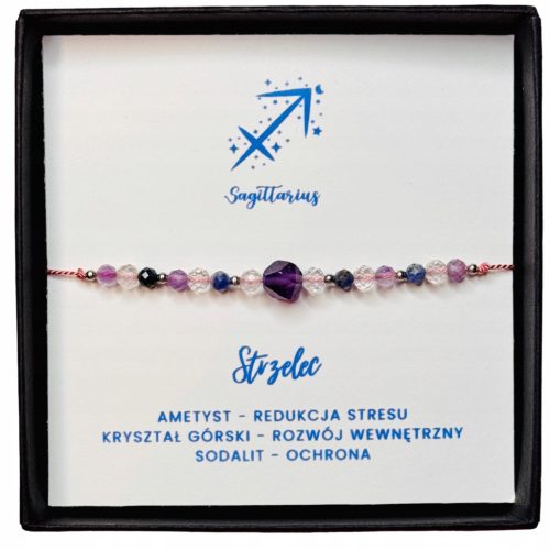  Sternzeichen-Armband SCHÜTZE AMETHYST BERGKRISTALL SODALIT ARIANNA