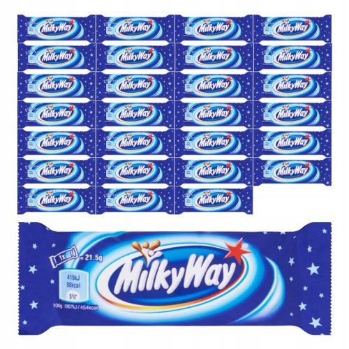 Milky Way Schokoladenriegel 28er Pack - Leckere Vanillefüllung umhüllt von Milchschokolade
