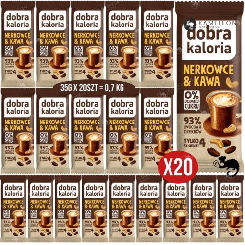 Cashew & Kaffee Riegel von DOBRA KALORIA - Snack für Veganer und Vegetarier