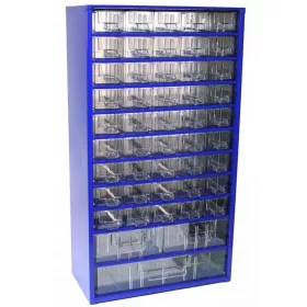  ORGANISATORSCHRANK AUS METALL MIT 48 SCHUBLADEN