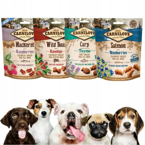  Carnilove Wildschwein mit Hagebutten Hundesnack 200 g