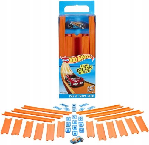  Mattel Hot Wheels Track Builder Strecke mit einem Auto