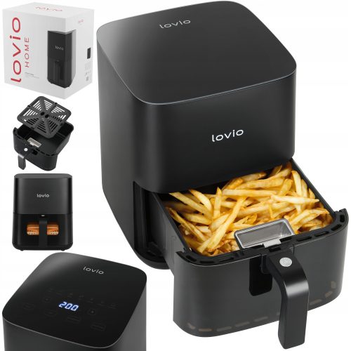  Lovio fettfreie Fritteuse Heißluftfritteuse LVAF001BK 1800 W 5 l